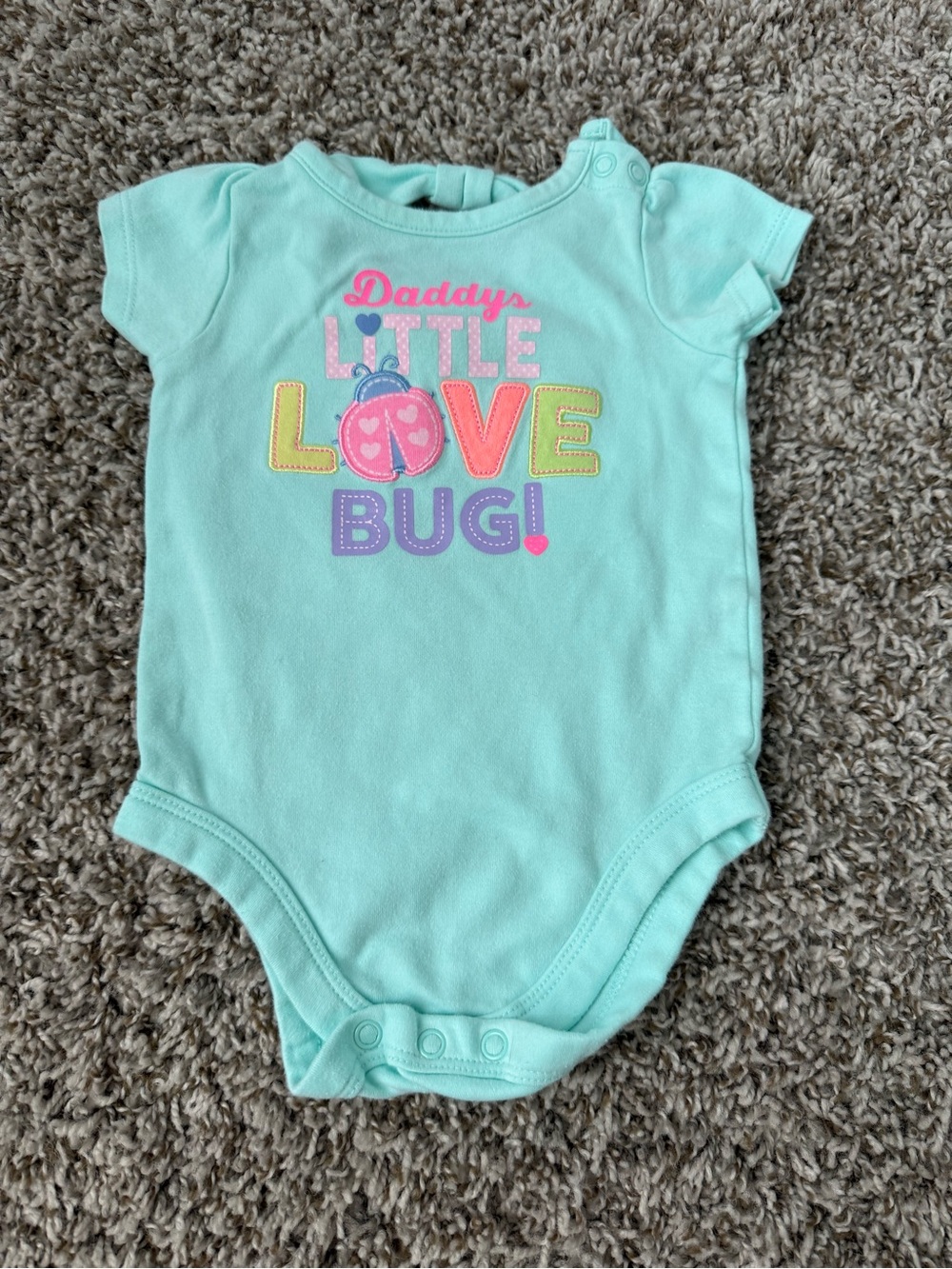 Garanimals Mint Green Baby Onesie with Colorful Lettering